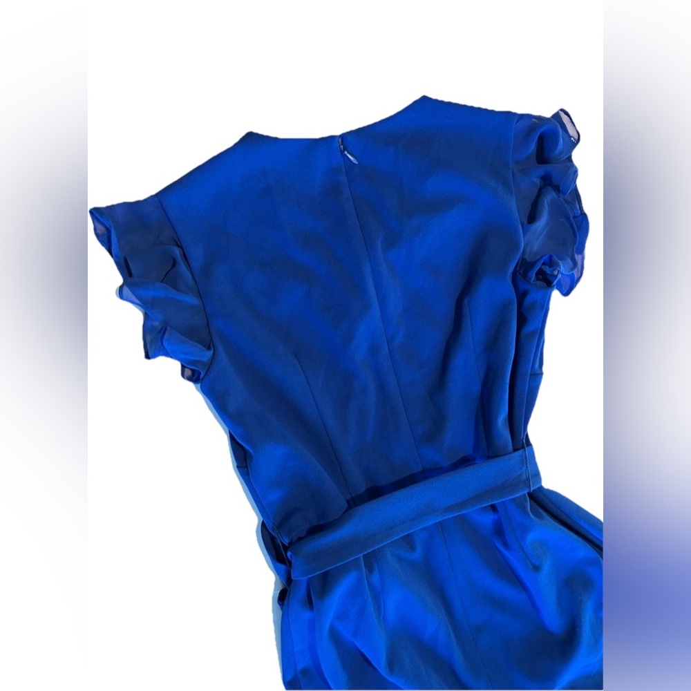 Shelby & Palmer Bright Blue Short Sleeve Blouse - Picture 6 of 6